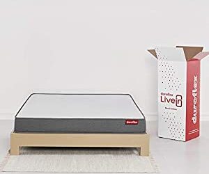 Duroflex LiveIn – Pressure Relieving, Memory Foam, Roll Pack, 6 Inch Queen Size Medium Firm Mattress with Superior Comfort and Anti Microbial Fabric (72 X 60 X 6 Inches)