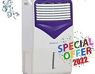 Blueberry's🎅22 Liter High Speed Air Cooler Tower Type 130W 3 Speed Level 4 Way Air 1400m3/hr with Honey Comb