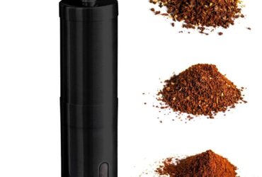 InstaCuppa Manual Coffee Grinder with Adjustable Setting – Conical Ceramic Burr Mill & Brushed Stainless Steel – Burr Coffee Grinder for Pour Over Drip