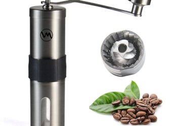 Vittspresso Manual Coffee Grinder, Stainless Steel conical Burr Mill & Body, Hand Adjustable Bean Coarseness Setting|Aeropress, Espresso, French Press