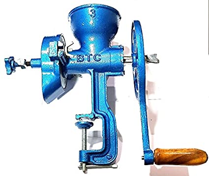 BTC INDIA Domestic Cast Iron Hand Grinder (Blue)