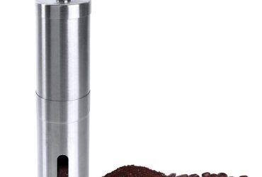 YFXOHAR Manual Coffee Grinder Adjustable Ceramic Burr Mill Portable Hand Stainless Steel Coffee Grinder