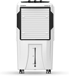 Crompton Optimus Desert Air Cooler- 100L; with 18” Fan, Everlast Pump, Large & Easy Clean Ice Chamber, Humidity