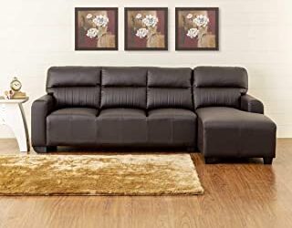 Home Centre Albury Solid Wood Brown Right-Side Corner Sofa – Brown