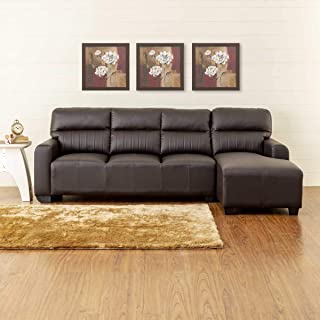 Home Centre Albury Solid Left-Side Corner Sofa – Brown