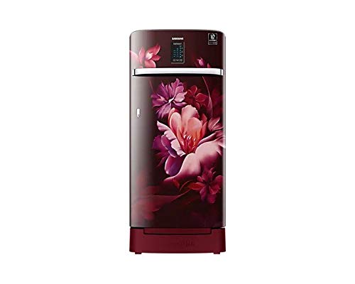 Samsung 192 L 4 Star Inverter Direct cool Single Door Refrigerator (RR21A2K2XRZ/HL, Base Stand with Drawer, Digi- Touch Cool, Curd Maestro, Midnight Blossom Red)