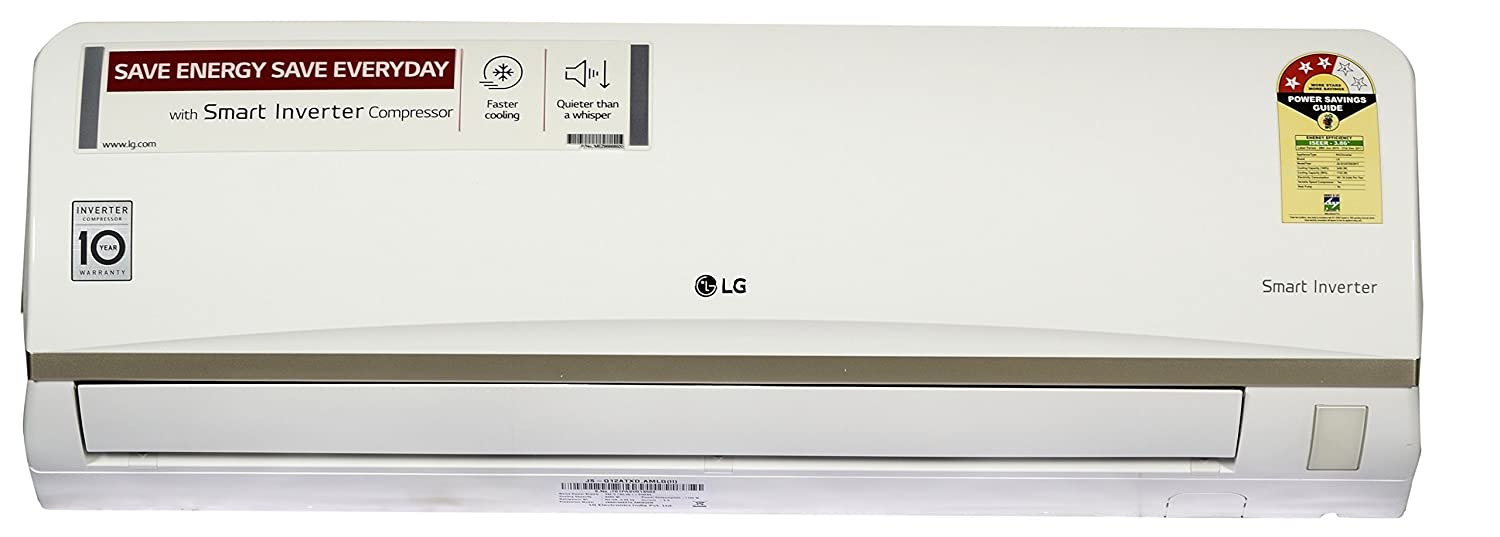 LG 1 Ton 3 Star Inverter Split AC (JS-Q12CPXD, White)