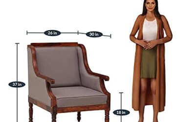 Aisha Craft Solid Wood Seater Sofa (Honey Oak Finish, 1 Seater)
