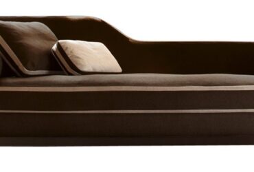 Afydecor Transitional Chaise with Completely Upholstered Back and Seats – Brown