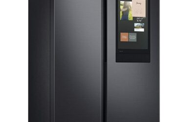 Samsung 673 L Inverter Frost Free Side-by-Side Refrigerator (RS72A5FC1B4/TL, Gentle Black Matt, Curd Maestro)