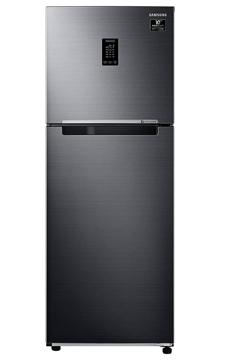 (Renewed) Samsung 314 L 2 Star Inverter Frost-Free Double Door Refrigerator (RT34A4622BX/HL, Luxe Black, Curd Maestro, Convertible)