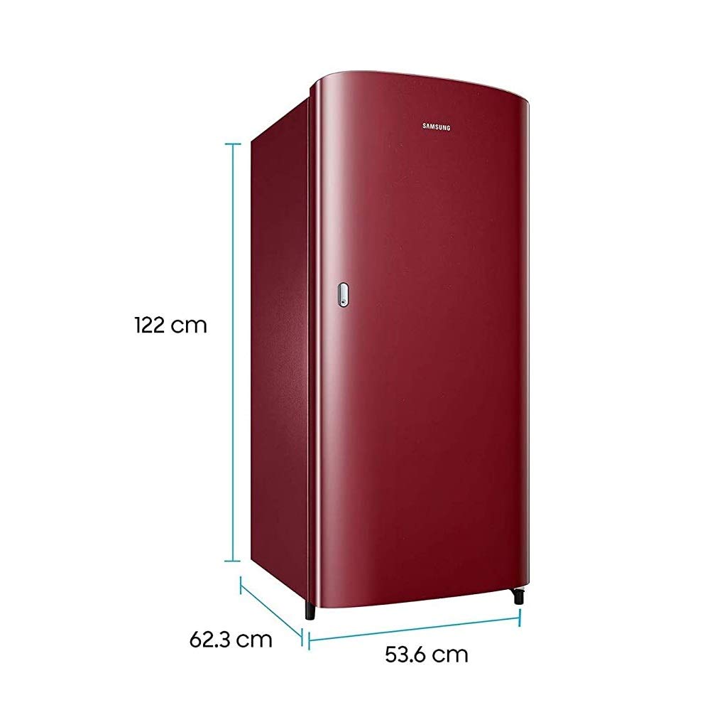 Samsung 192 L 1 Star Direct Cool Single Door Refrigerator (RR19T21CARH/NL, Scarlet Red)