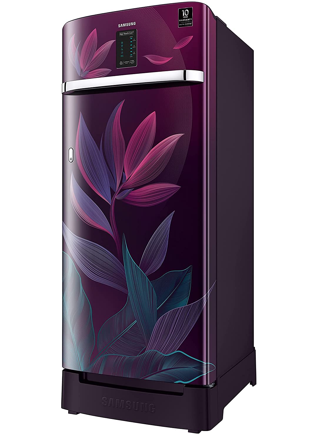 Samsung 225 L 3 Star Inverter Direct cool Single Door Refrigerator (RR23A2F2Y9R/HL, Digi-Touch Cool, Base Stand with Drawer, Paradise Bloom Purple)