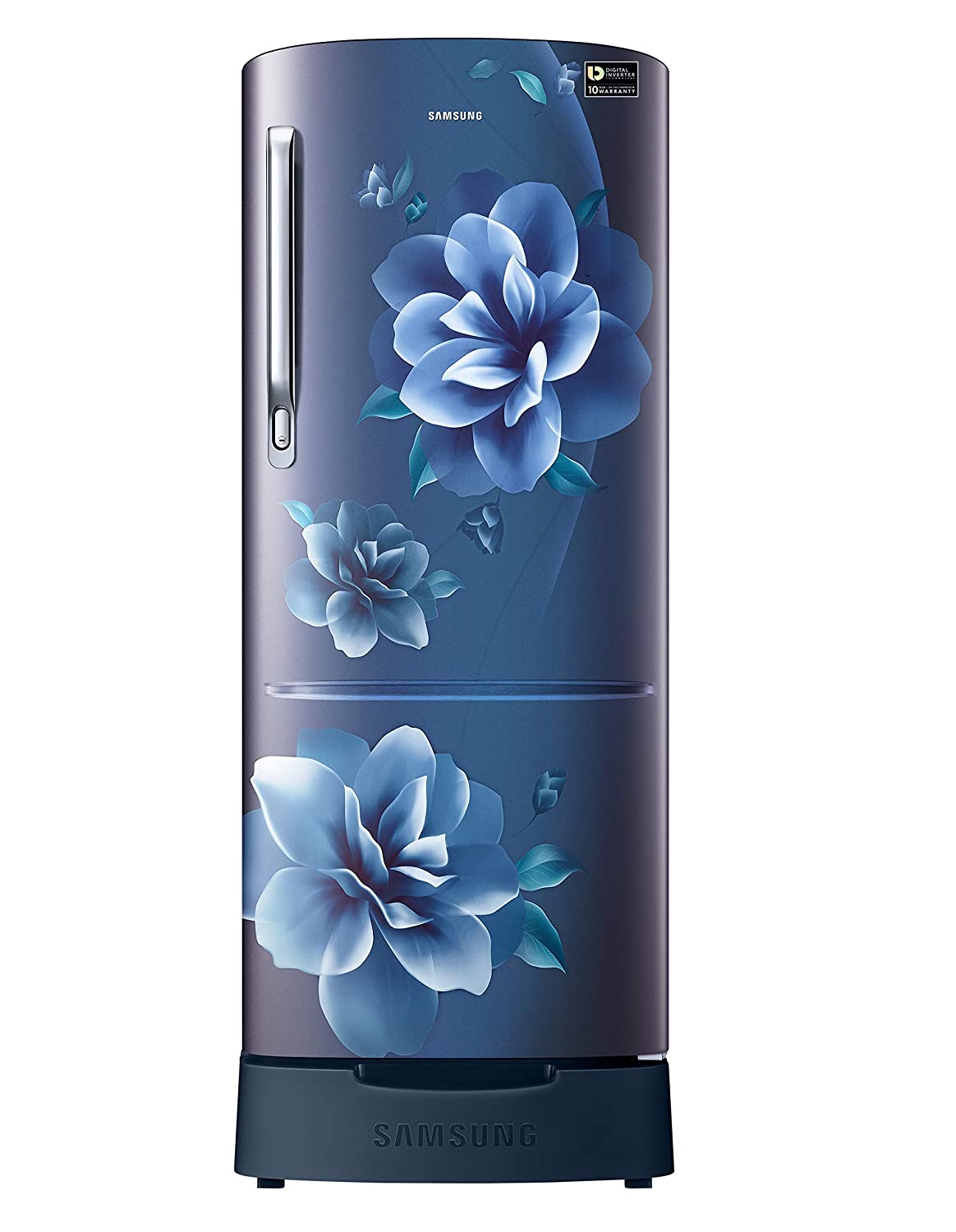 Samsung 192 L 3 Star inverter Direct Cool Single Door Refrigerator (RR20A282YCU/NL, Camellia Blue, Base stand drawer)