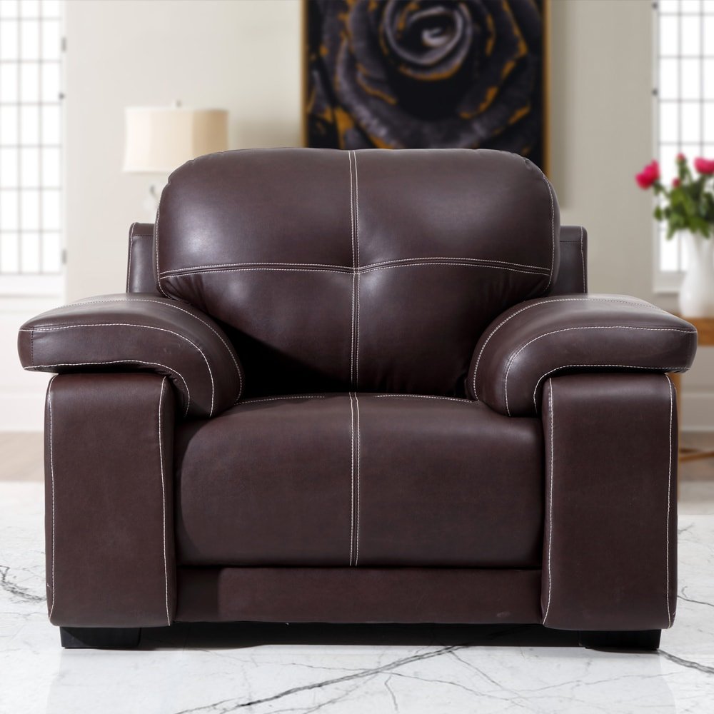 Evok Marina Single Seater Sectional Sofa (Dark Brown)