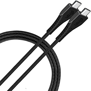 pTron Solero T351 3.5Amps Fast Charging Type-C to Type-C PD Data & Charging USB Cable, Made in India, 480Mbps Data Sync, Durable 1 Meter Long Cable for Type-C Smartphones, Tablets & Laptops (Black)
