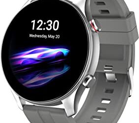 Newly Launched Noise Evolve 2 Play AMOLED Display Smart Watch with Fast Charging, Always On Display, 10 Days Battery Life, 100+Sports Modes, Hindi Language Support, Noise Health Suite (Silver Grey)
