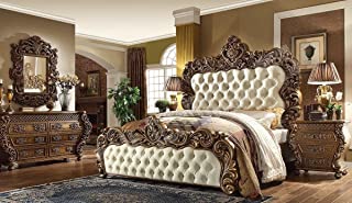 Z H Handicrafts Wooden King Size Bed Teak Wood with Luxury Carving Work and Beautiful interiors for Royal Bedrooms