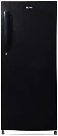 Haier 195 L 4 Star Direct-Cool Single-Door Refrigerator, 1 Hour Icing Technology (HED-20CKS, Black Brushline