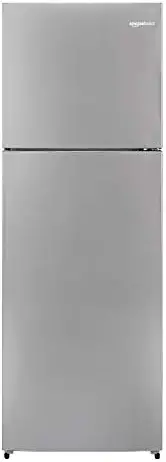 Amazon Basics 345 L Frost Free Double Door Refrigerator, Silver