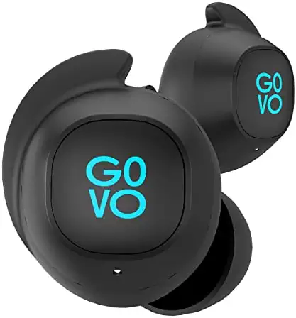 GOVO GOBUDS 920 Bluetooth Truly Wireless in Ear Earbuds with Mic Noise Cancellation, Battery 30H, v5.0, IPX5, Type C Charger (Premium Black)