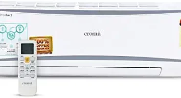 Croma 1 Ton 3 Star Split Fixed Speed AC (Copper, Blue Fins, PM 2.5 Filter with activated carbon, R-32 Green Refrigerant, 2022 Model, 5 Years Compressor Warranty, CRAC7721, White)