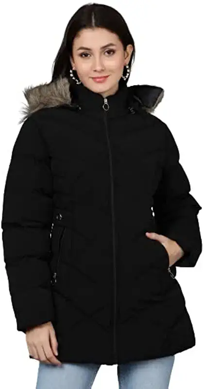 Ellipse FASHION Jacket for Girls / Jacket for Women's/Latest Solid Color Stylish Long Jacket / Women's Quilted Jacket/ Regular Fit Hooded Winter Jackets