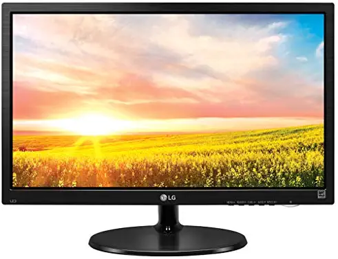 LG – 20M39A 19.5 Inch (49.53 cm) Hd 1366 X 768 Pixels Tn Panel LCD Monitor with Vga Port, Wall Mount, 3 Year Warranty – Black (Not A Tv)