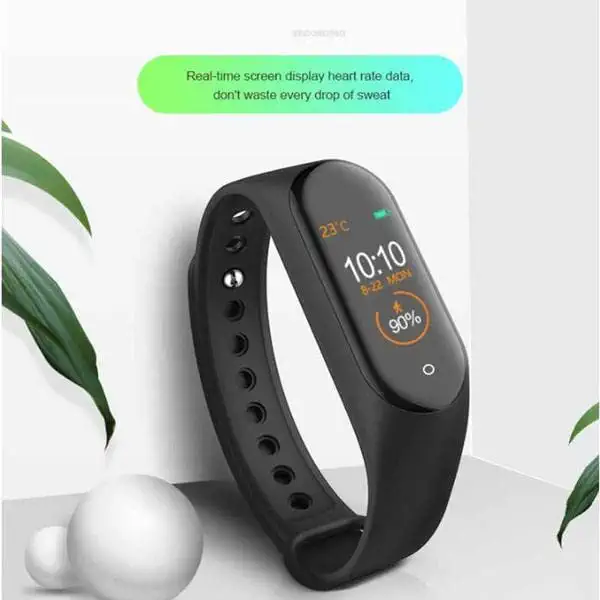 M5 Smart Fitness Band & Activity Tracker, Heart Rate Sensor, Step Tracking All Android Device & iOS Device (Black)