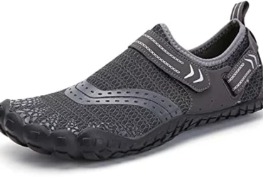 ANDUNE Men's Barefoot & Minimalist Cross Training Shoes – Grey Bolts | Wide Toe Box | Zero Drop Sole |