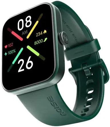 Noise Pulse Go Buzz Smart Watch with Smart Call & Advanced Bluetooth Tech, 1.69" Display, Noise Health Suite, 150+ Cloud Watch Face, 100 Sports Mode with Auto Detection, Longer Battery-(Olive Green)