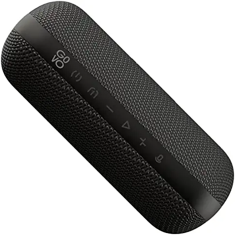 GOVO GOCRUSH 900 16W Bluetooth Speaker, 3600 mAh Battery with 18 Hours Playtime, IPX7, ABS Fabric and TWS Feature (Platinum Black)