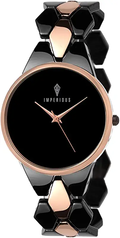 IMPERIOUS – THE ROYAL WAY Analogue Women's Watch (Black Dial)