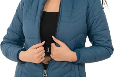 STUFFLIN Women's Quilled Jacket Quilted Jacket Regular Fit Hooded Neck Jacket For Women
