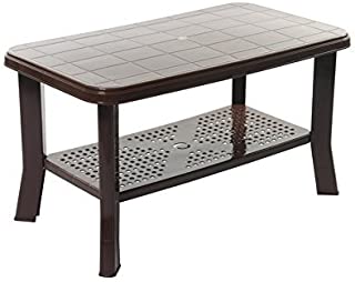 Cello Oasis Plastic Centre Table/Coffee Table (Ice Brown)