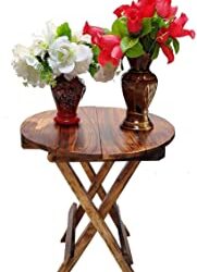 iCare Gifts Beautiful Premium Wooden Folding Side Table/Coffee Table 12INCH