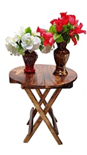iCare Gifts Beautiful Premium Wooden Folding Side Table/Coffee Table 12INCH