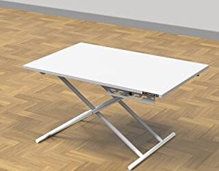 InnoFur Karry Foldable Height Adjustable Coffee/Center/Breakfast/Lifting Table (White)