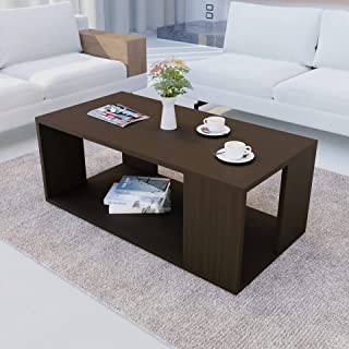 DFC® Carrera Engineered Wood Coffee/Center Table with Storage (Matte Finish, Dark Wenge)