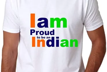 KLIP 2 Deal Round Neck Half Sleeve Independence Day/Republic Day/Gandhi Jayanti Customized Printed Tshirt – White (XL) Proud Indian – Style 2 | Regular Fit Casual T-Shirt Suitable for Men & Women