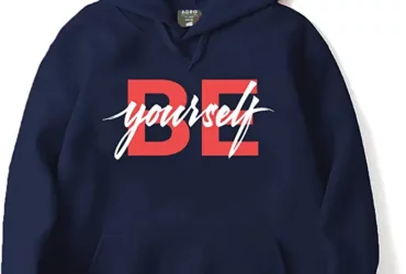 Be yourself printed sweatshirt/ADRO Men's  Hooded Hoodie