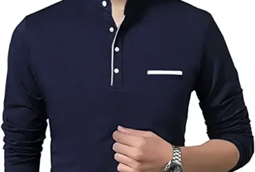 BLIVE Regular fit Solid Men's Henley Neck Full Sleeve Cotton Blend T Shirts
