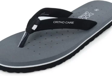 692 House Slipper for Women's Ortho Care |Orthopaedic | Diabetic | Comfortable | Cushion | Black Flip-Flop Ladies and Girls Home Slides for Daily Use 60019