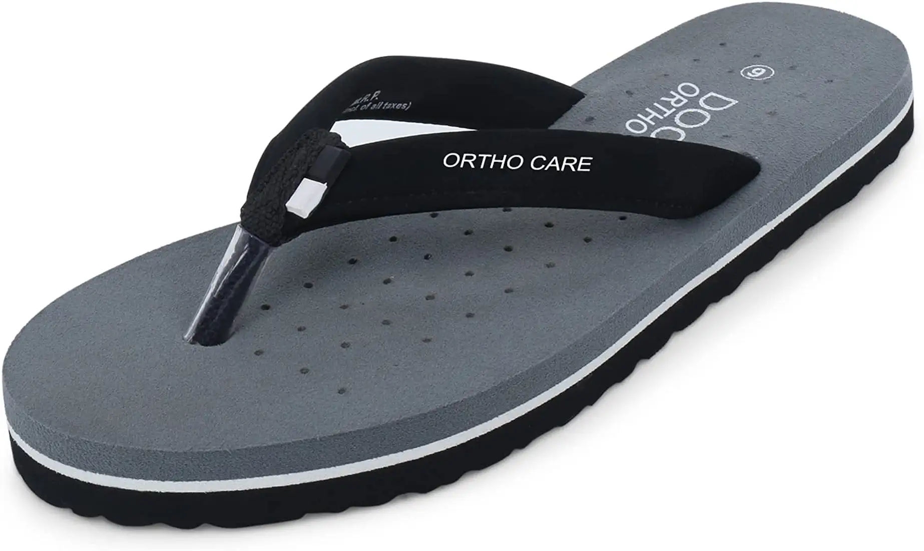 692 House Slipper for Women's Ortho Care |Orthopaedic | Diabetic | Comfortable | Cushion | Black Flip-Flop Ladies and Girls Home Slides for Daily Use 60019