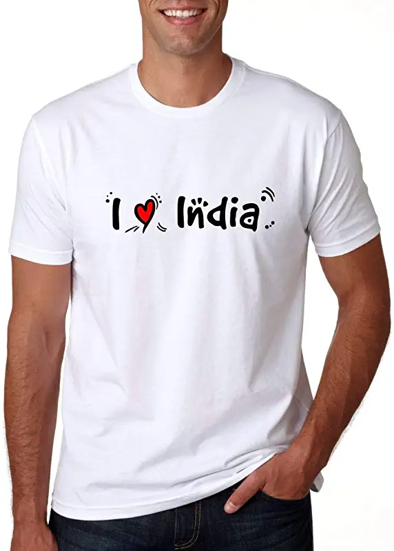 KLIP 2 Deal Round Neck Half Sleeve Independence Day/Republic Day/Gandhi Jayanti Customized Printed Tshirt – White (XL) Proud Indian – Style 2 | Regular Fit Casual T-Shirt Suitable for Men & Women