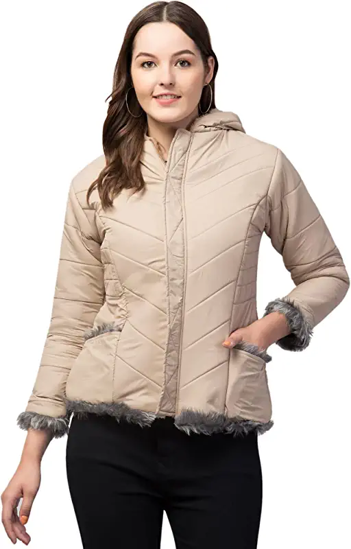 Women's & Girl's winter wear full sleeve solid Parka Hoodie Quilted Bomber Jacket & Coat