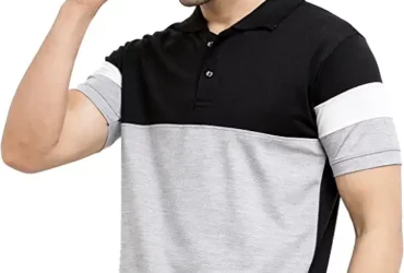 LEOTUDE Men's Regular Fit Half Sleeve Polo T-Shirt