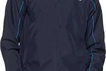 Fort Collins Men's Solid Regular Fit Nylon Activewear Jacket (95226 OL_Navy_XXL)