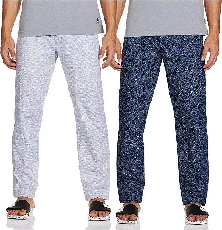 Amazon Brand – Symbol Men's Printed Regular Fit Pyjamas (Pack of 2) Pajama Bottom