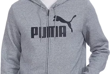 Puma Men ESS Big Logo FZ Hoodie FL Medium Gray